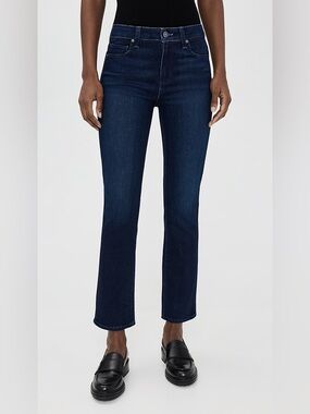 PAIGE Cindy Dark Wash High Waist Ankle Jeans
